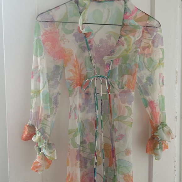 Vintage Mirror Palais Whimsical Renaissance Cover Up - Picture 1 of 6